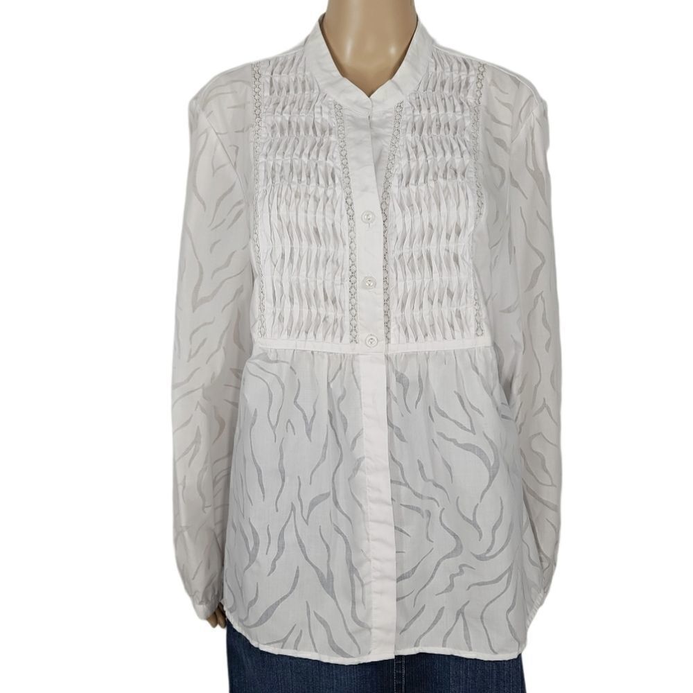Emma James tucks lace trim long sleeve Shirt - Picture 2 of 14